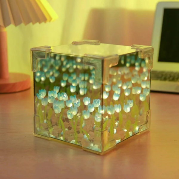 Caja de luz infinita de tulipanes - Imagen 4